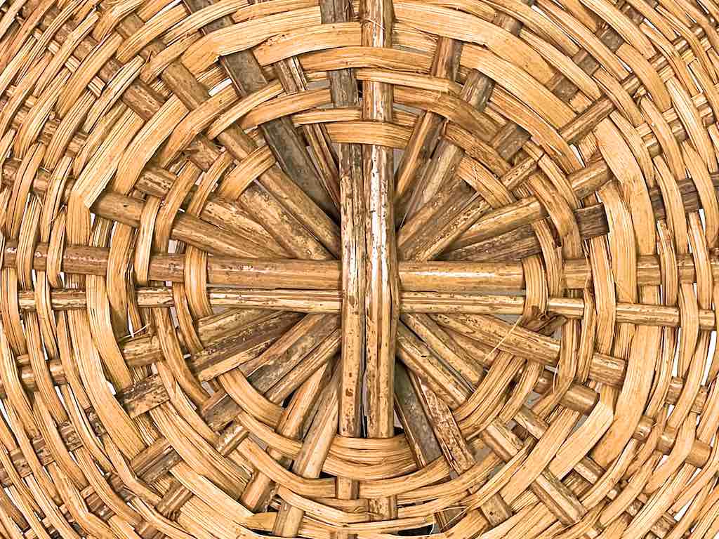 XL Woven Palm Frond Basket Tray/Disk