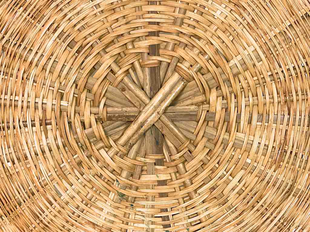 XXL Woven Palm Frond Basket Tray/Disk