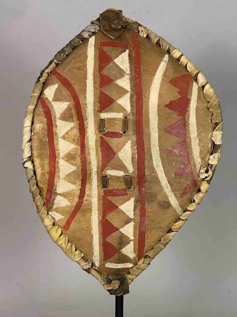 Maasai Shield Distressed, on Stand - Kenya