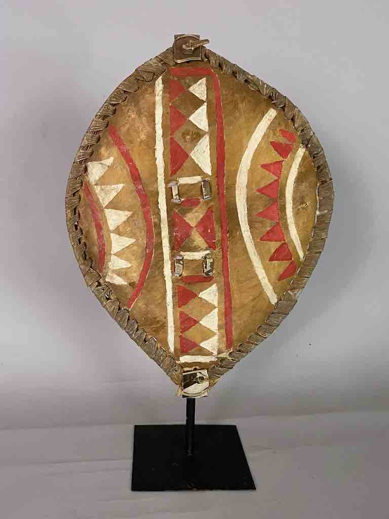 Maasai Shield Distressed, on Stand - Kenya