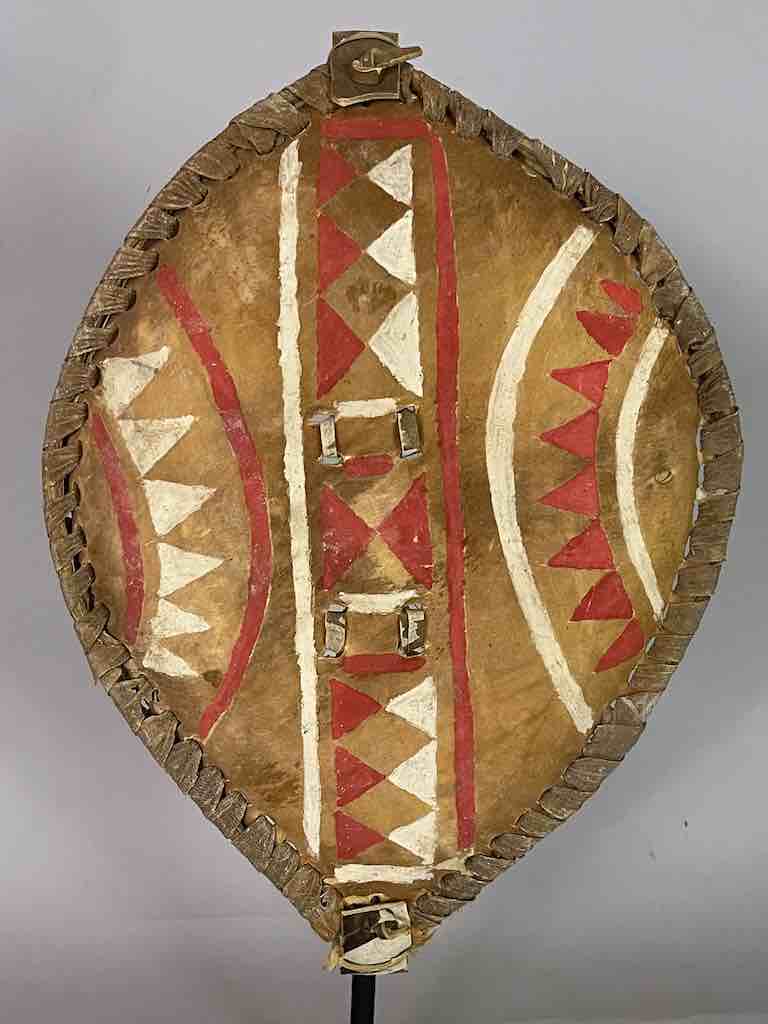 Maasai Shield Distressed, on Stand - Kenya