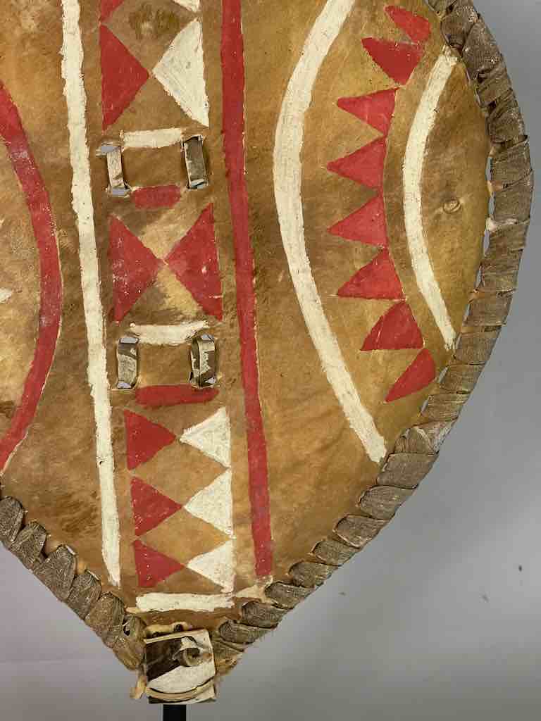 Maasai Shield Distressed, on Stand - Kenya
