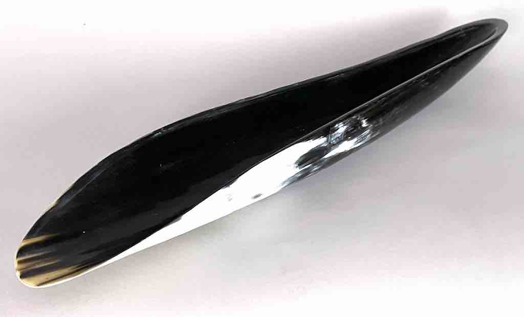 Ankole Cattle Long Narrow Dark Color Horn Bowl - Uganda | 21"