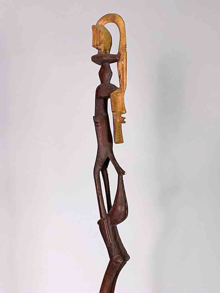 Senufo Contemporary Rhythm Pounder Female Statue | 40" - Ivory Coast