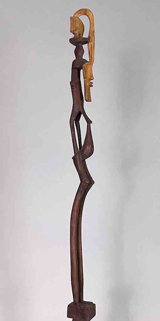 Senufo Contemporary Rhythm Pounder Female Statue | 40" - Ivory Coast