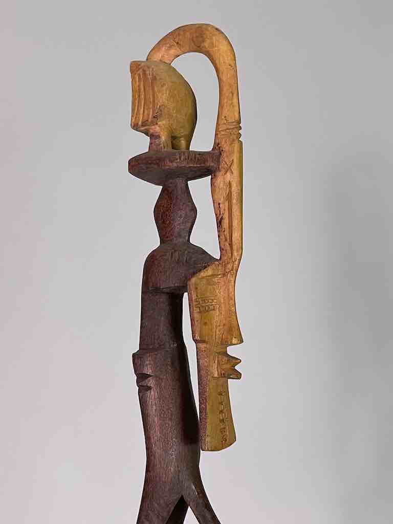 Senufo Contemporary Rhythm Pounder Female Statue | 40" - Ivory Coast