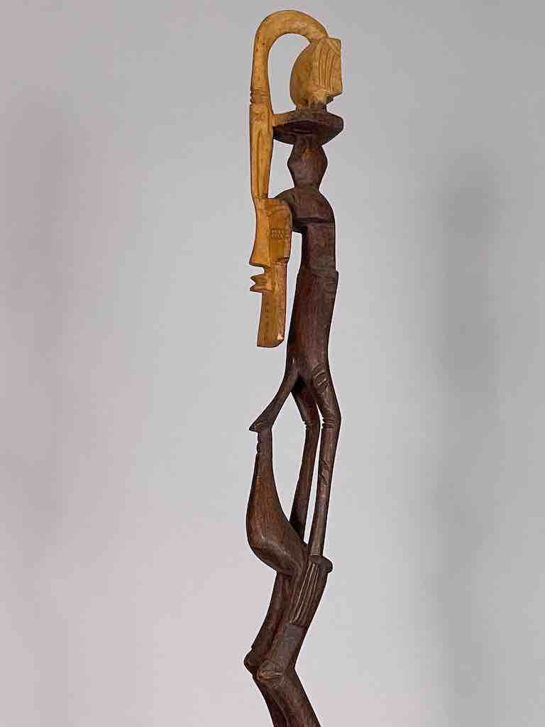 Senufo Contemporary Rhythm Pounder Female Statue | 40" - Ivory Coast