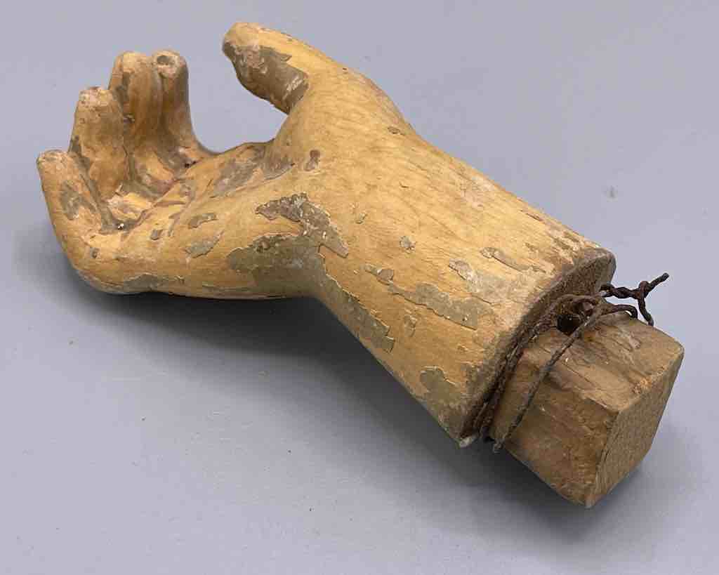 Antique Vietnamese Saint Figure Hand - 4 1/4"
