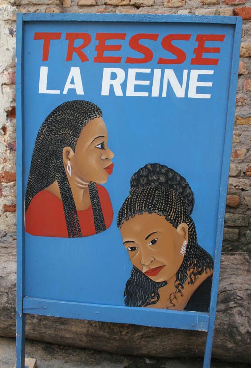 2-Sided 2-African Woman Portrait Beauty Salon Sign