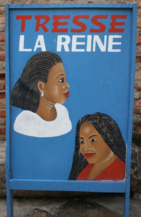 2-Sided 2-African Woman Portrait Beauty Salon Sign