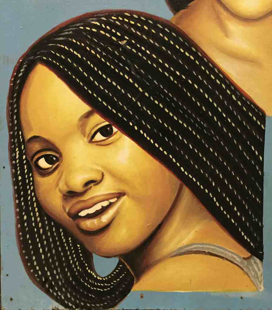 2 African Women Heads Beauty Salon Sign