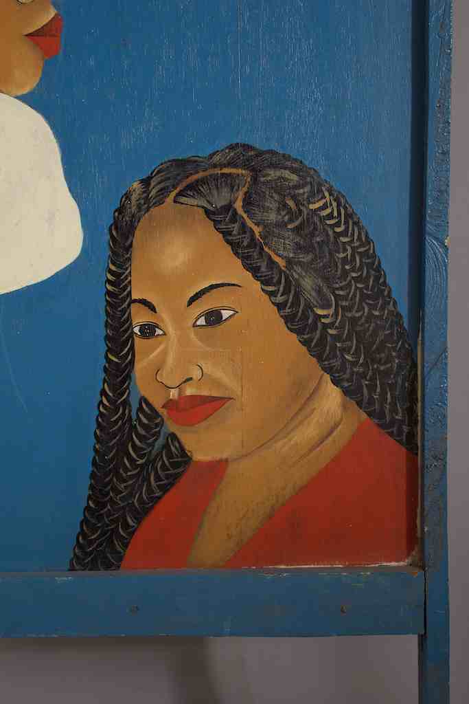 2-Sided 2-African Woman Portrait Beauty Salon Sign