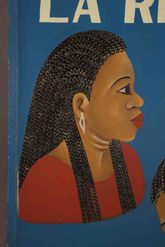 2-Sided 2-African Woman Portrait Beauty Salon Sign
