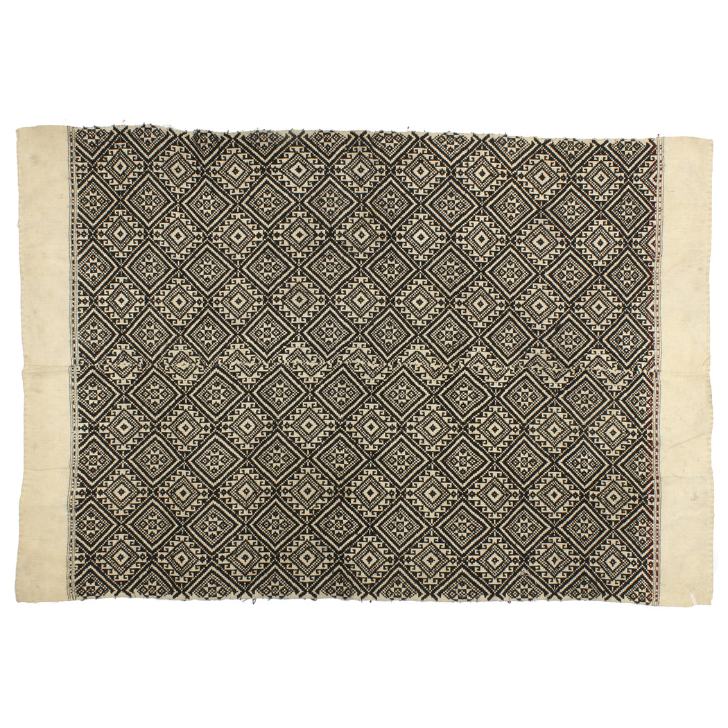 Vintage Black Tay Textile from Vietnam | 58" x 39" - Niger Bend