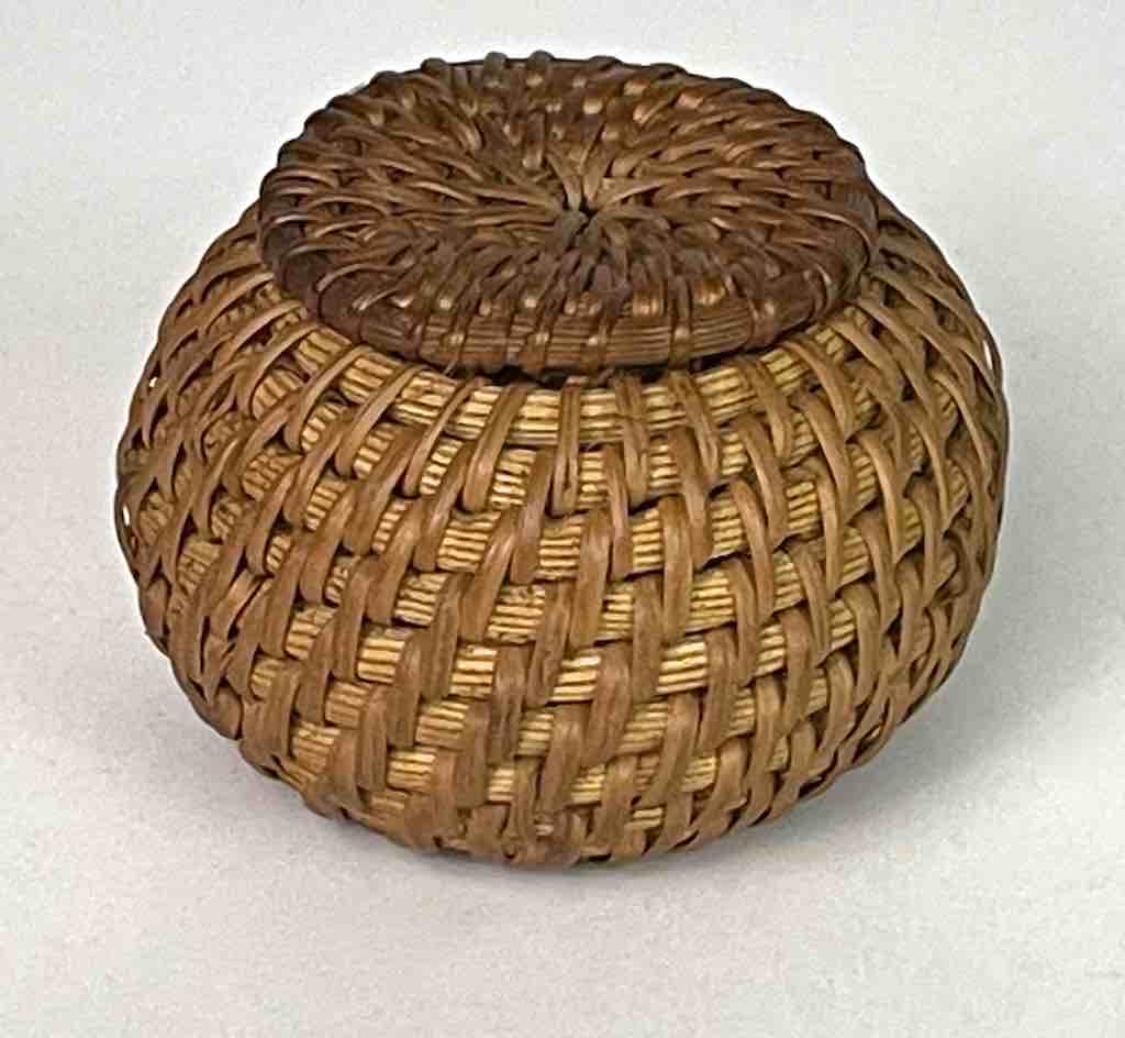 Small Vietnamese Rattan Covered Basket - 2 sizes