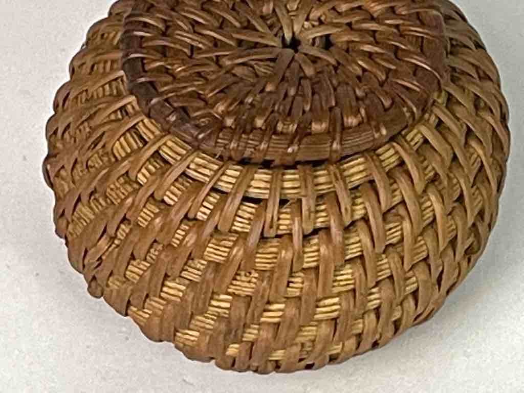 Small Vietnamese Rattan Covered Basket - 2 sizes