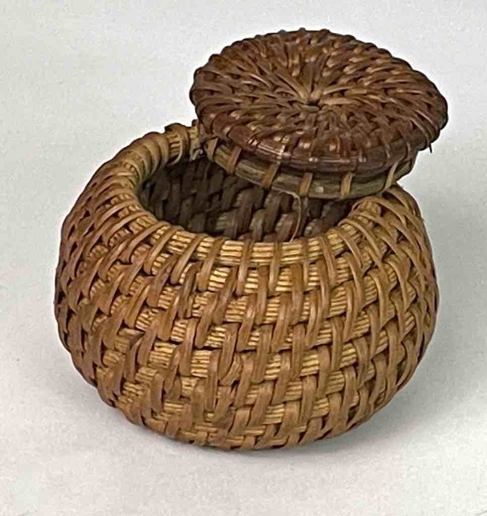 Small Vietnamese Rattan Covered Basket - 2 sizes