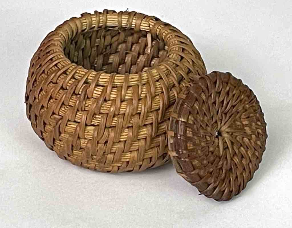 Small Vietnamese Rattan Covered Basket - 2 sizes
