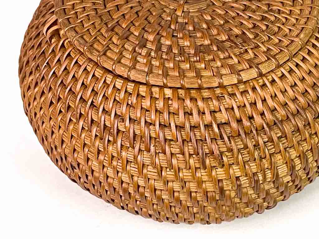 Small Vietnamese Rattan Covered Basket - 2 sizes