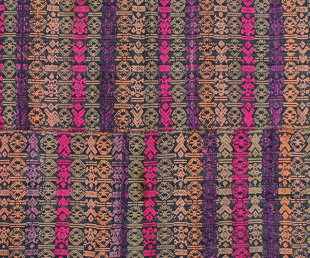 Vintage Tay Silk Quilt from Vietnam | 52" x 25" - Niger Bend