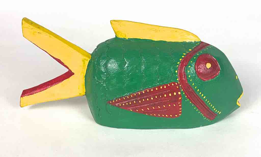 Bozo Green Fish Puppet Sculpture | 11"