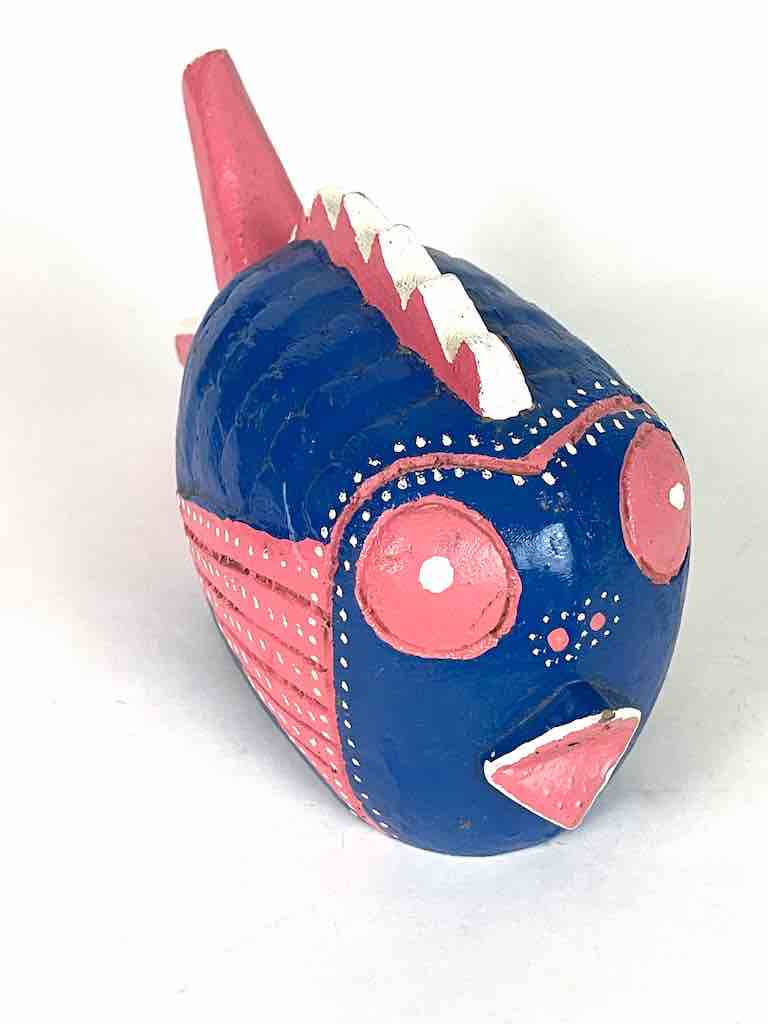 Bozo Blue Fish Puppet Sculpture | 9.5"