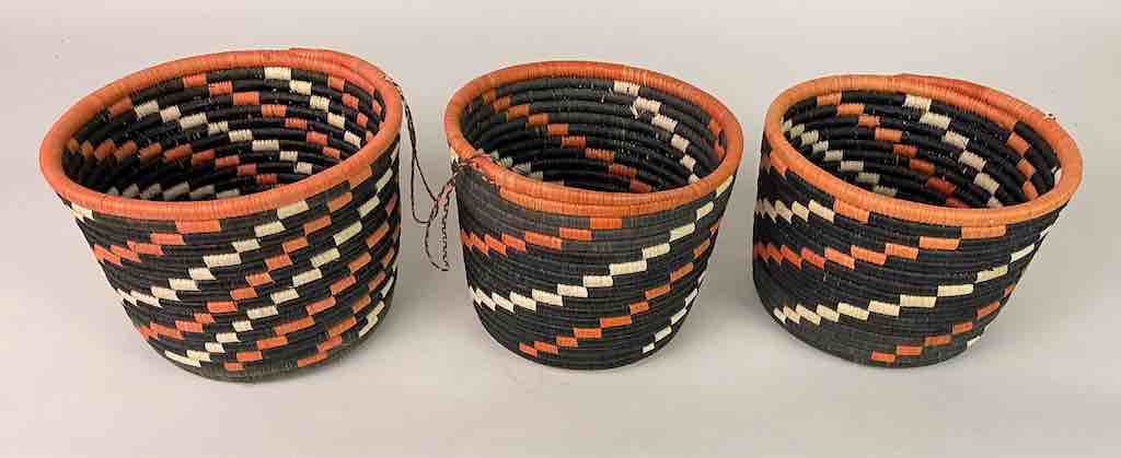 6 x 7 1/2” large checkerboard Batwa basket