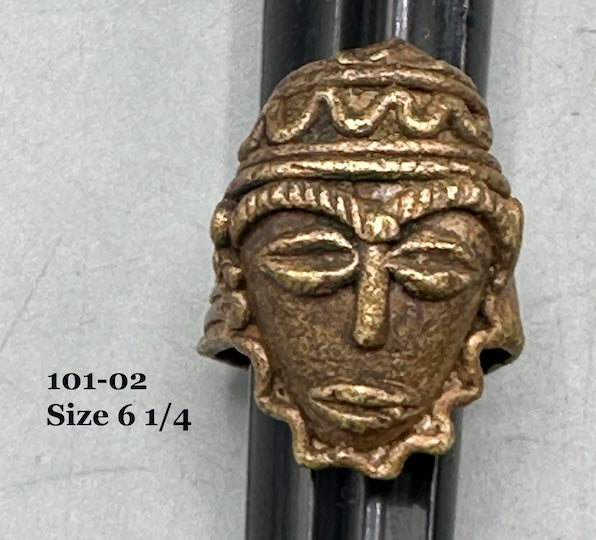 Best Brass Mask Ring Gold Weight - Sizes 5 to 8 - Ghana