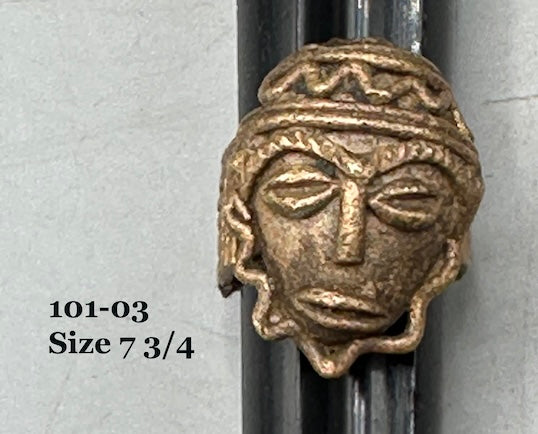 Best Brass Mask Ring Gold Weight - Sizes 5 to 8 - Ghana