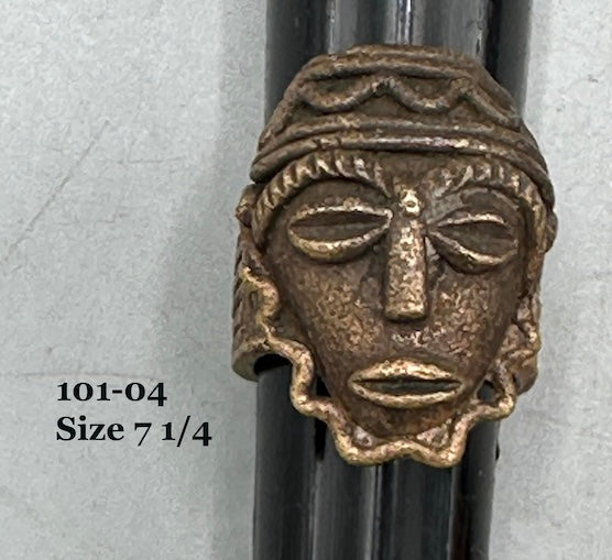 Best Brass Mask Ring Gold Weight - Sizes 5 to 8 - Ghana