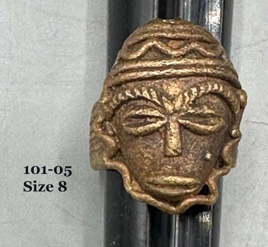 Best Brass Mask Ring Gold Weight - Sizes 5 to 8 - Ghana