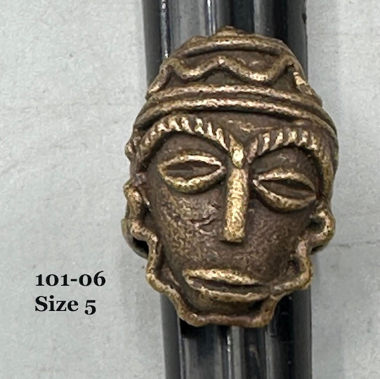 Best Brass Mask Ring Gold Weight - Sizes 5 to 8 - Ghana