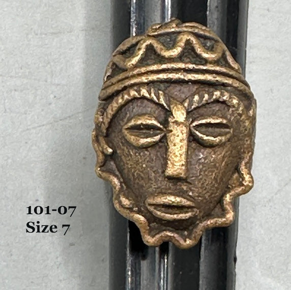 Best Brass Mask Ring Gold Weight - Sizes 5 to 8 - Ghana