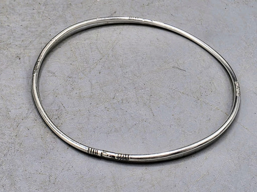 Traditional Handcrafted Tuareg Silver Bangle Bracelet  - Niger