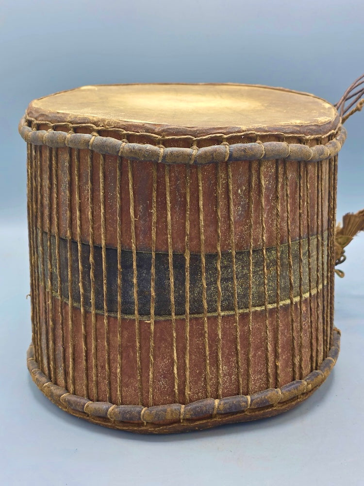 Vintage Small Doundou African Cylindrical Drum - Mali