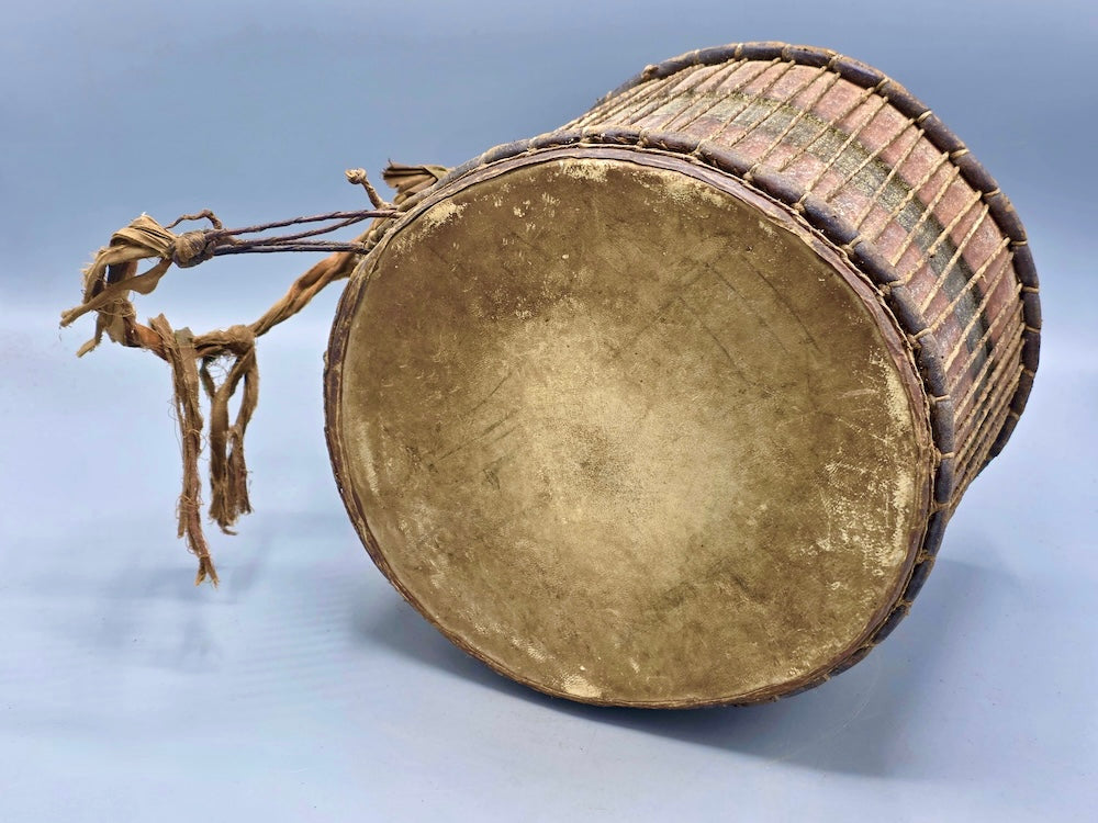 Vintage Small Doundou African Cylindrical Drum - Mali