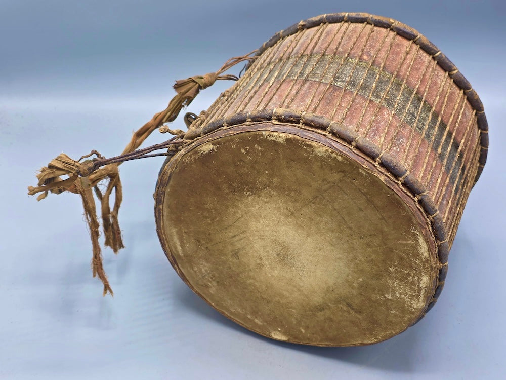 Vintage Small Doundou African Cylindrical Drum - Mali