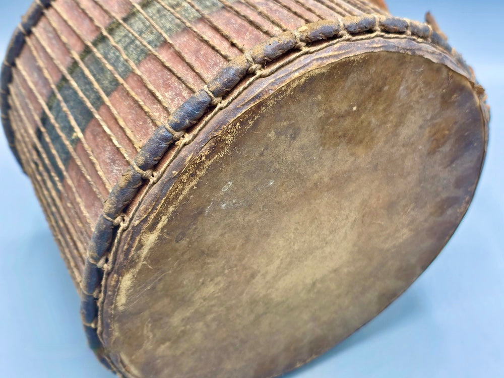 Vintage Small Doundou African Cylindrical Drum - Mali