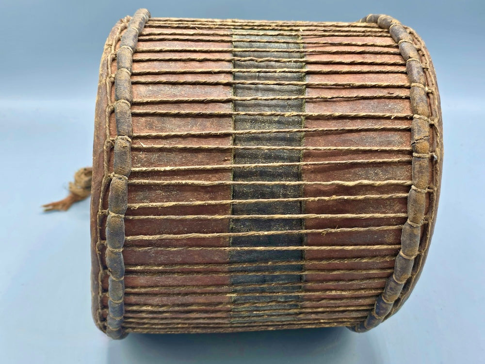 Vintage Small Doundou African Cylindrical Drum - Mali