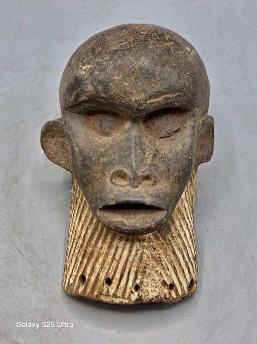 Small Ceremonial-style African Kifwebe Monkey Face Tribal Mask from Congo (DRC)