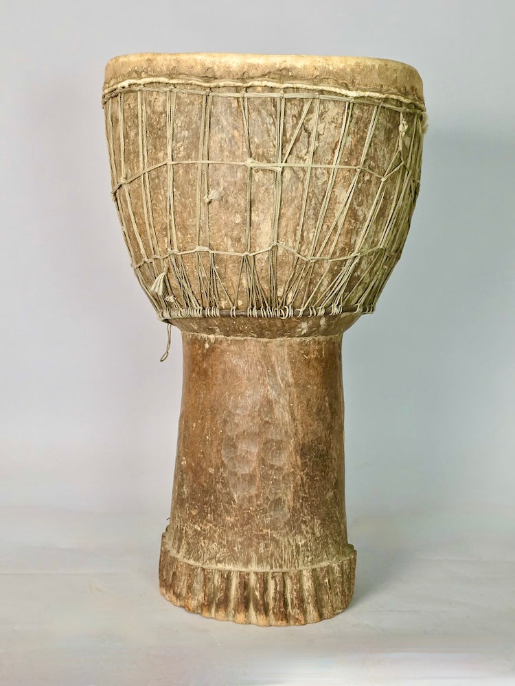 Vintage Extraordinarily Large African Djembe Drum - Mali - Niger Bend