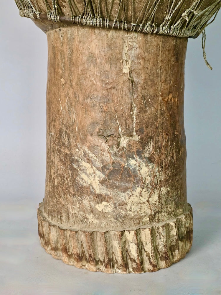 Vintage Extraordinarily Large African Djembe Drum - Mali - Niger Bend