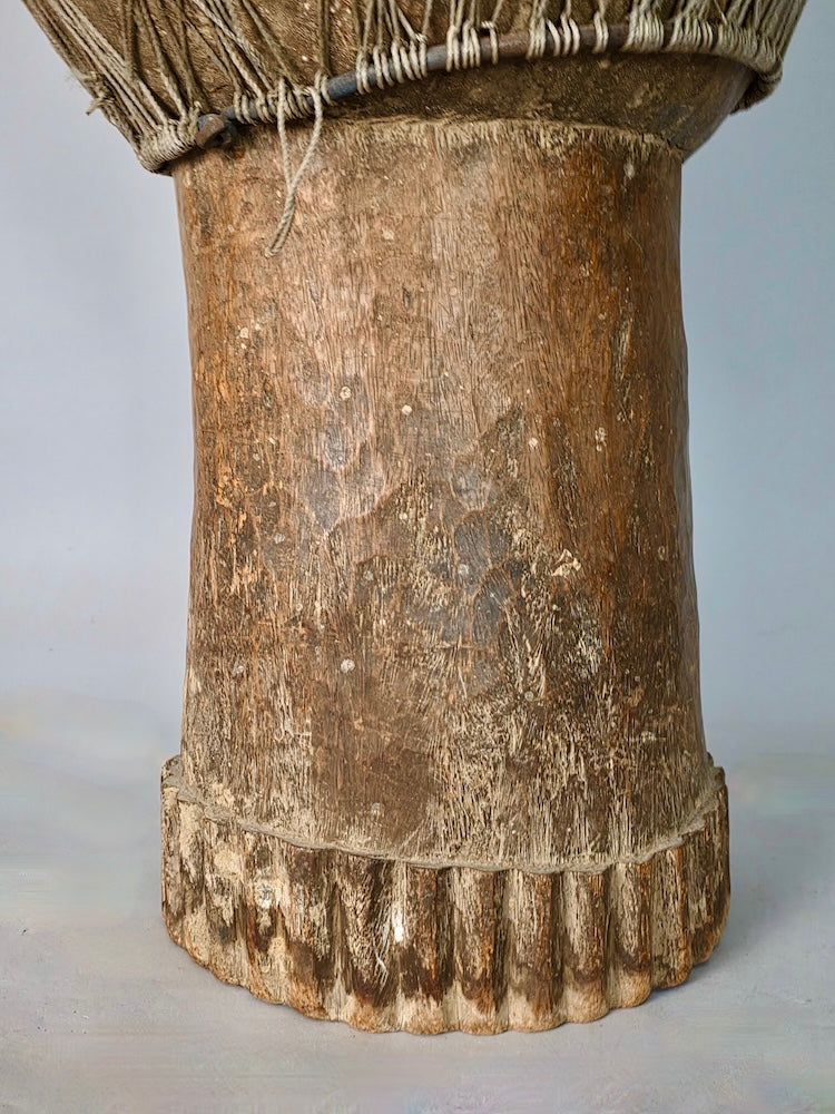 Vintage Extraordinarily Large African Djembe Drum - Mali - Niger Bend
