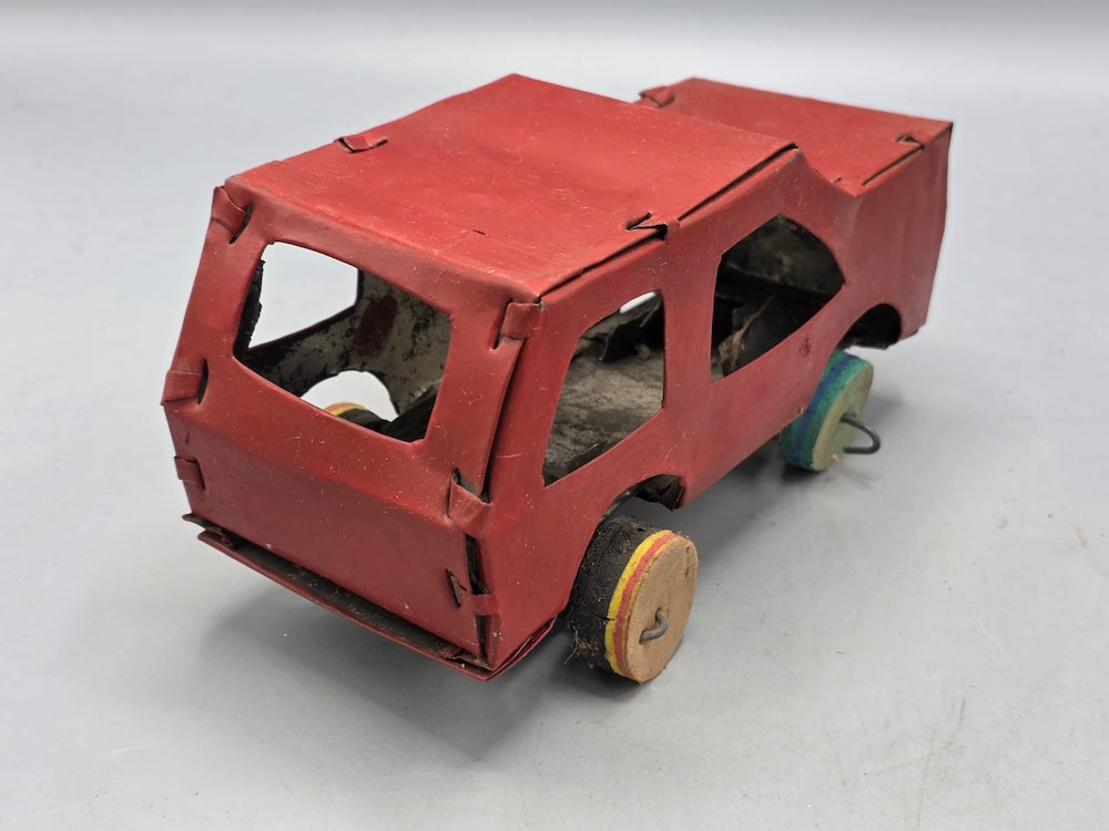 African Recycled Metal Can Red Painted Toy Car - Burkina Faso