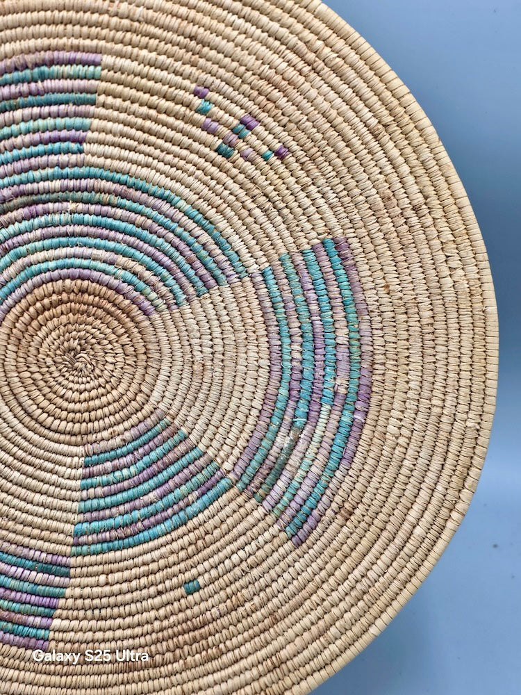 Best Most Finely Woven Flat Disk Fulani Basket - Mali - Niger Bend