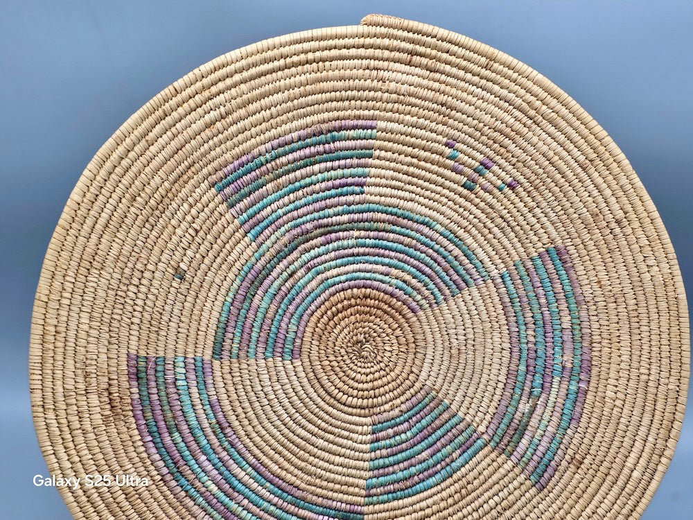 Best Most Finely Woven Flat Disk Fulani Basket - Mali - Niger Bend