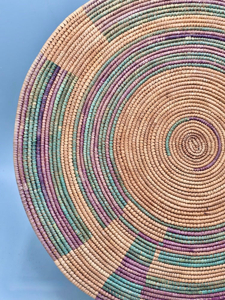 Best Most Finely Woven Flat Disk Fulani Basket - Mali - Niger Bend
