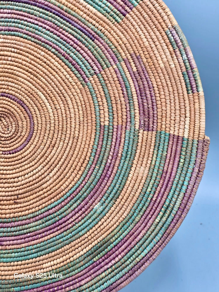 Best Most Finely Woven Flat Disk Fulani Basket - Mali - Niger Bend