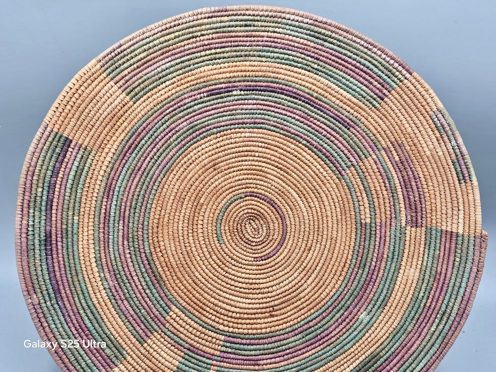Best Most Finely Woven Flat Disk Fulani Basket - Mali - Niger Bend