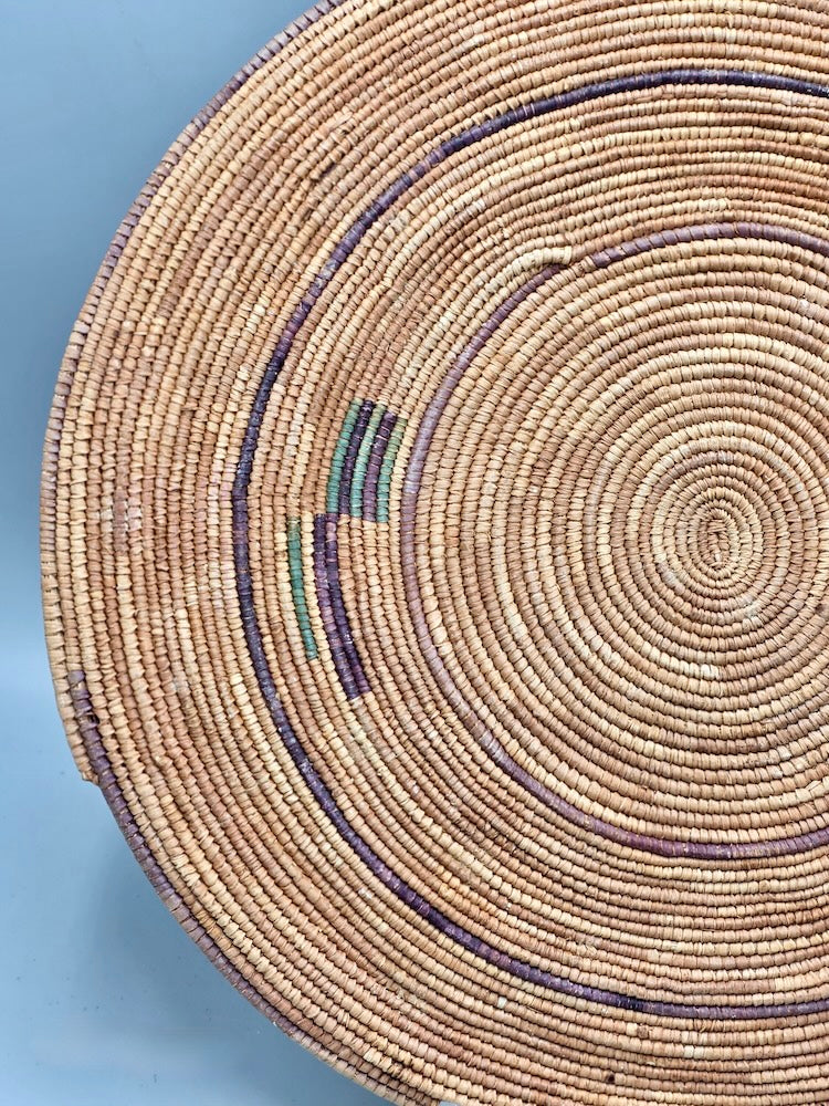 Best Most Finely Woven Flat Disk Fulani Basket - Mali - Niger Bend